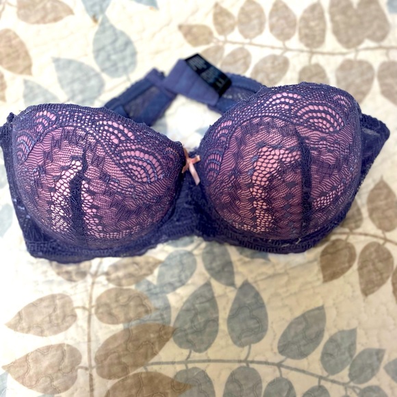 XOXO Beautiful underwire strapless bra lovely color and design size 34 B - Picture 2 of 13